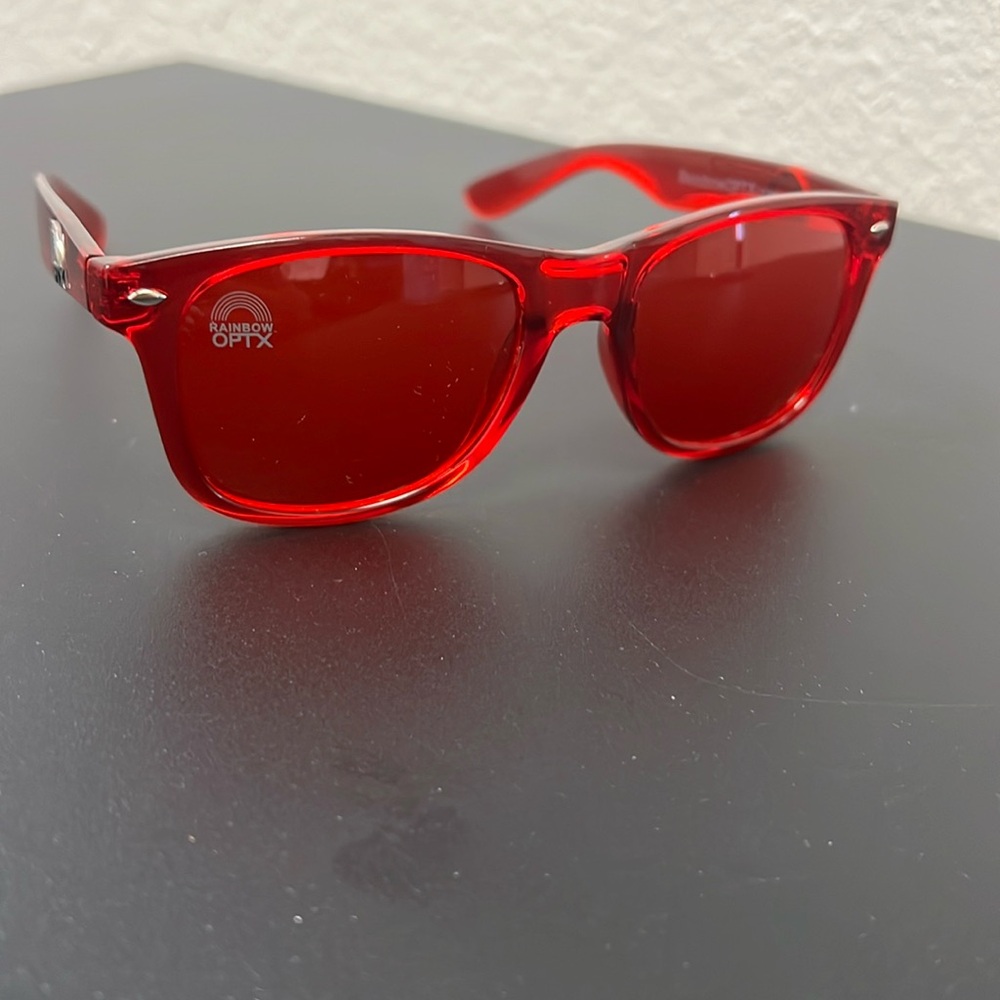 Rainbow OPTX glasses.